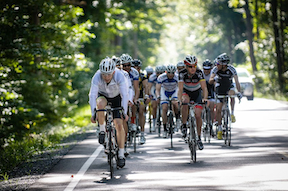 Riders set out toward the base of Shenandoah Mountain, the first KOM segment of the Alpine Loop Gran Fondo